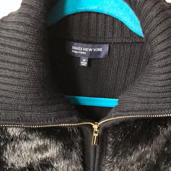 ❌SOLD❌Jones NY Wool & Faux Fur Signature Jacket Medium - Picture 2 of 7